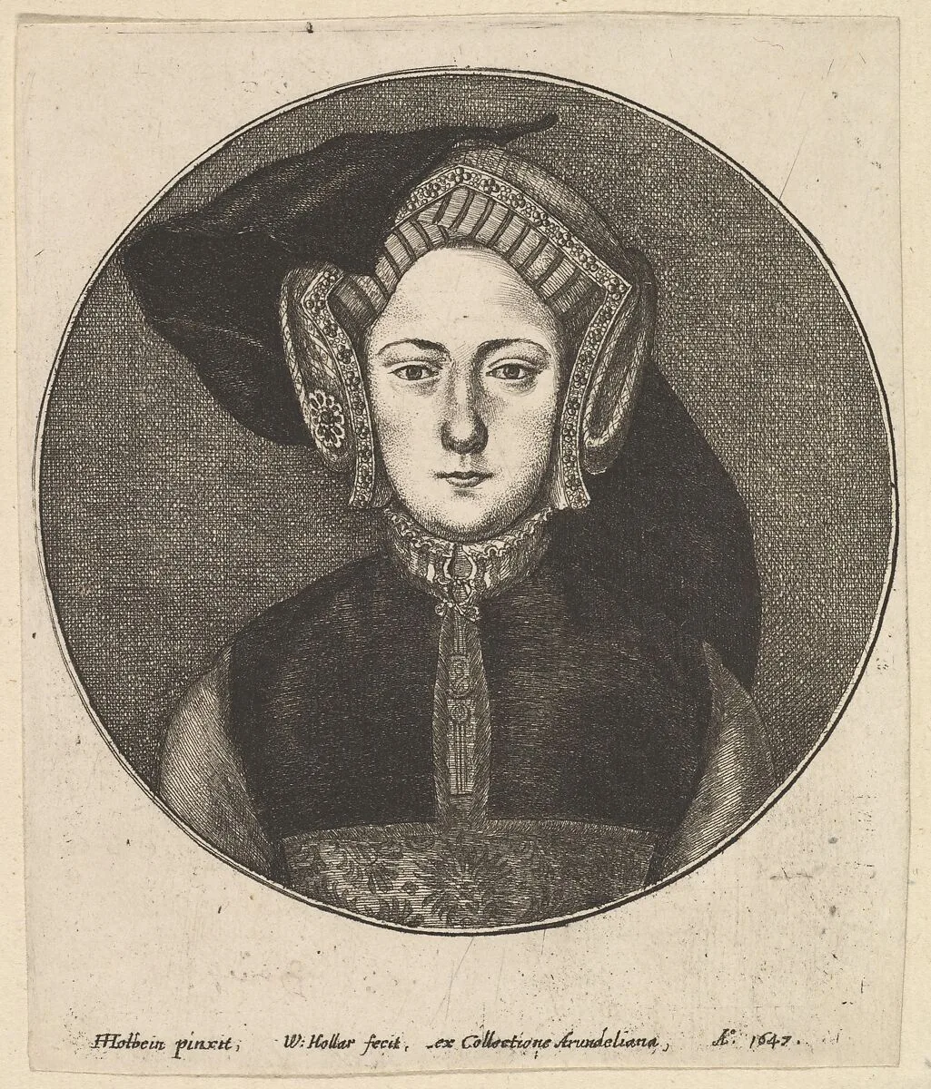 Portrait of a Young Woman — Wenceslaus Hollar|Catherine of Aragon|Hans Holbein the Younger