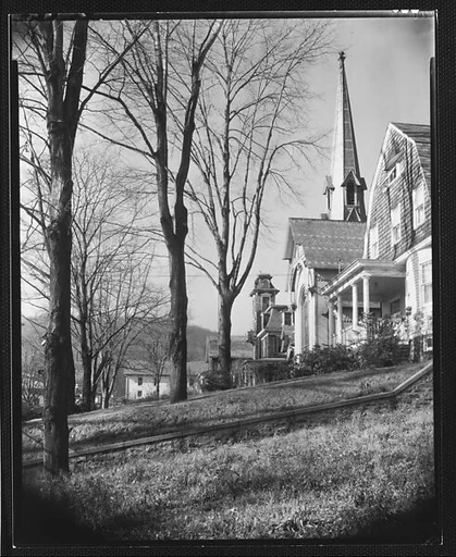 [Side View of Church and Houses, Brewster, New York?]