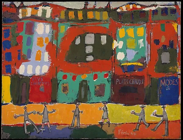 View of Paris with Furtive Pedestrians — Jean Dubuffet