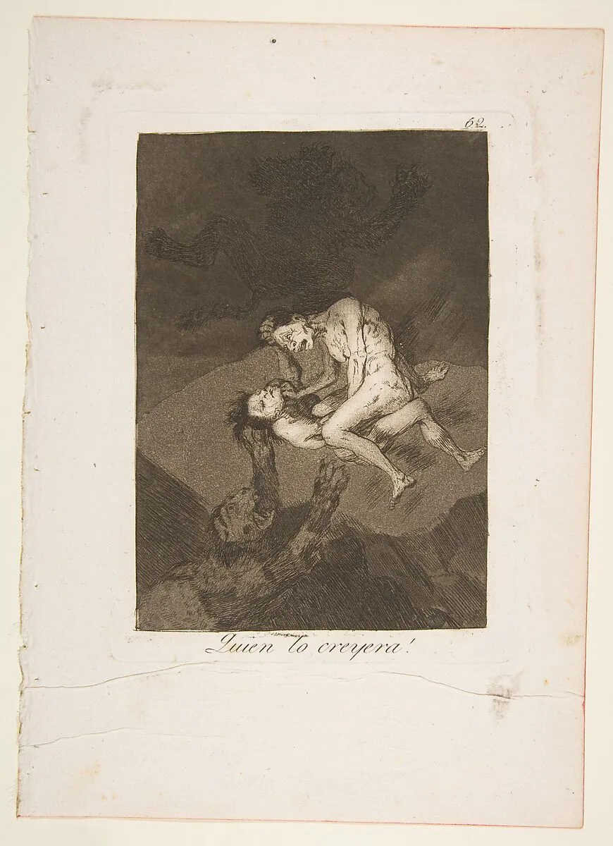 Plate 62 from "Los Caprichos": Who would have thought it? (Quien lo creyera!) — Goya (Francisco de Goya y Lucientes)
