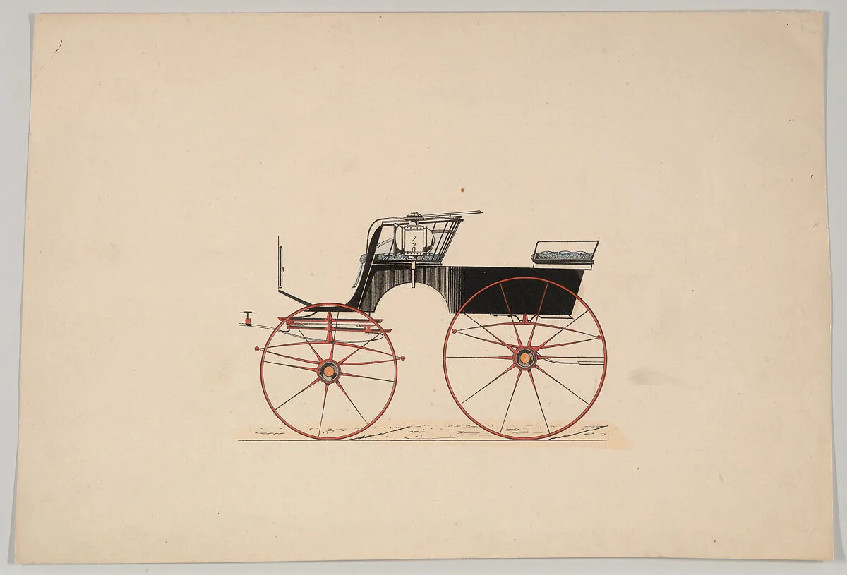 Design for 4 seat Phaeton, no top (unnumbered) — Brewster & Co.