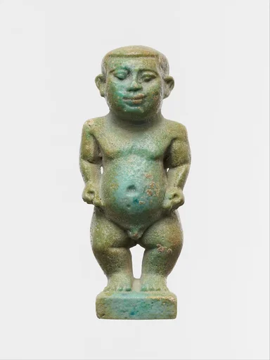 Faience amulet in the form of the dwarf god Pataikos
