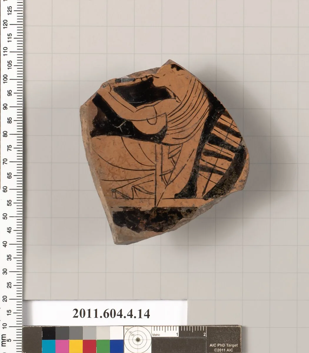 Terracotta fragment of a kylix (drinking cup) — Unknown