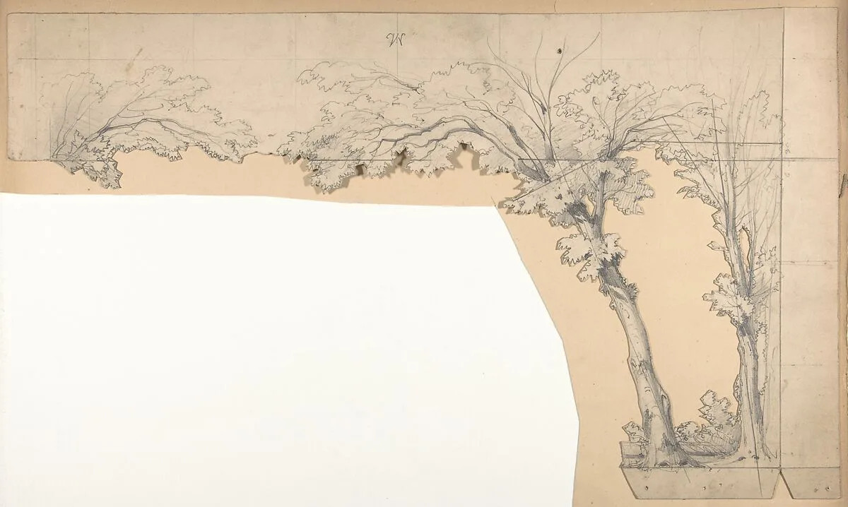 Design for a Stage Set at the Opéra, Paris — Eugène Cicéri