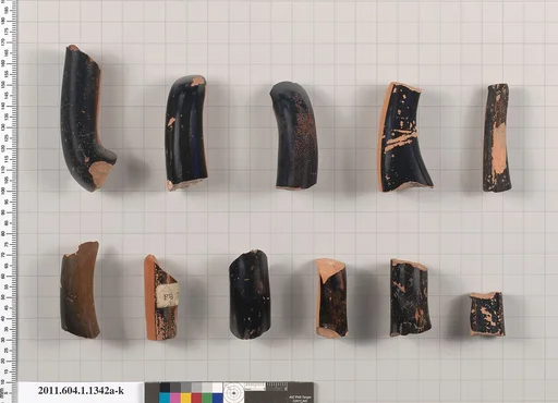 Terracotta fragments of kylikes (drinking cups)