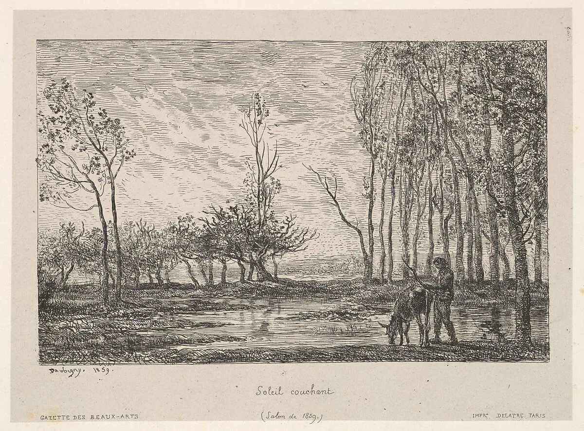Sunset — Charles-François Daubigny|Auguste Delâtre