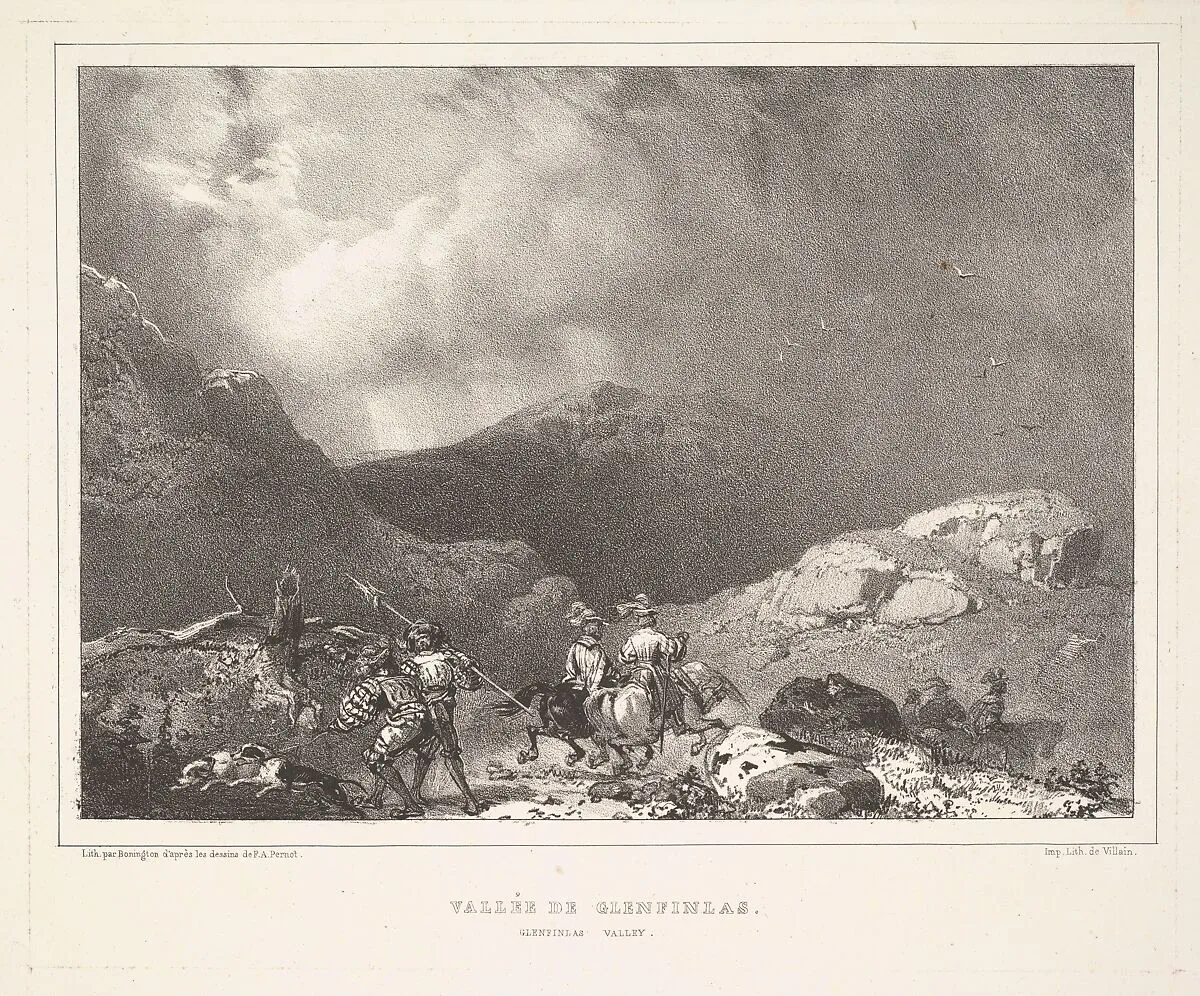 Vallée de Glenfinlas (Glenfinlas Valley) — Richard Parkes Bonington|François-Alexandre Pernot|Villain