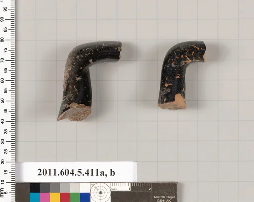 Terracotta fragments of kylikes (drinking cups)