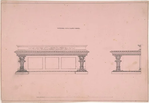 Designs for Sideboard with Elliptic Plinth