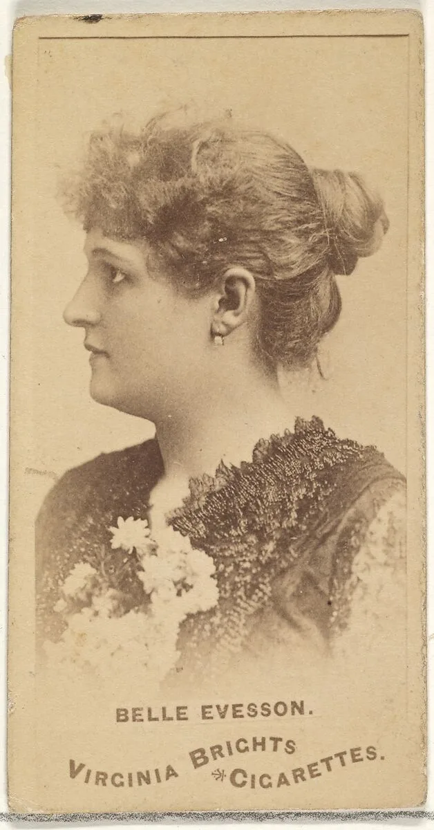 Belle Evesson, from the Actors and Actresses series (N45, Type 1) for Virginia Brights Cigarettes — Allen & Ginter