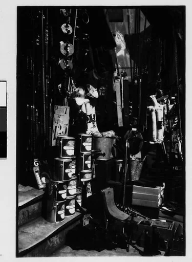 [Three 35mm Film Frames: Hardware Store Display, Brooklyn, New York]