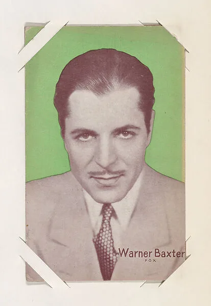 Warner Baxter from Movie Stars Exhibit Cards series (W401) — Unknown