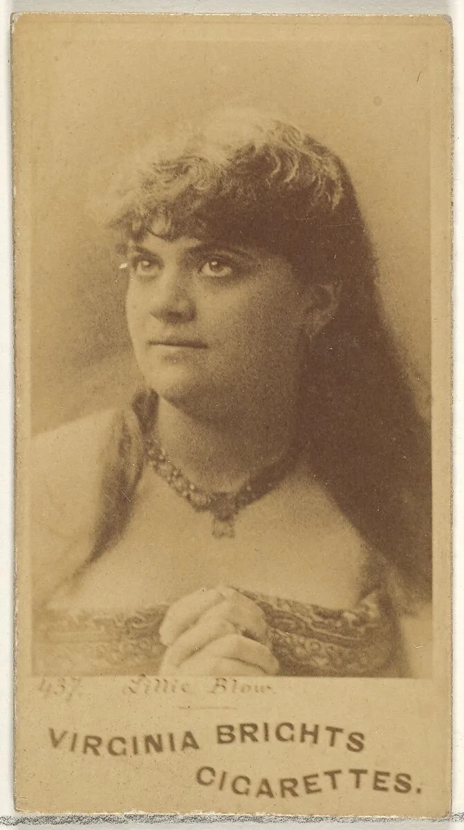 Card 437, Lillie Blow, from the Actors and Actresses series (N45, Type 1) for Virginia Brights Cigarettes — Allen & Ginter