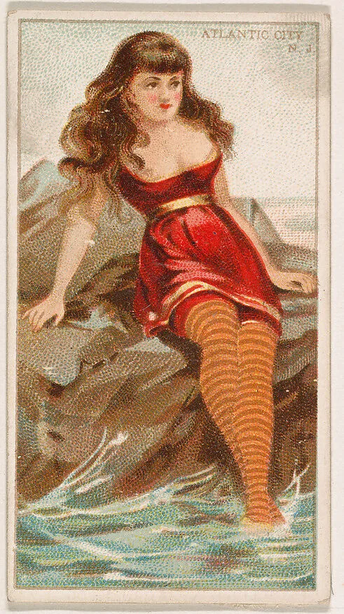 Atlantic City, New Jersey, from the Surf Beauties series (N232), issued by Kinney Bros. — Kinney Brothers Tobacco Company