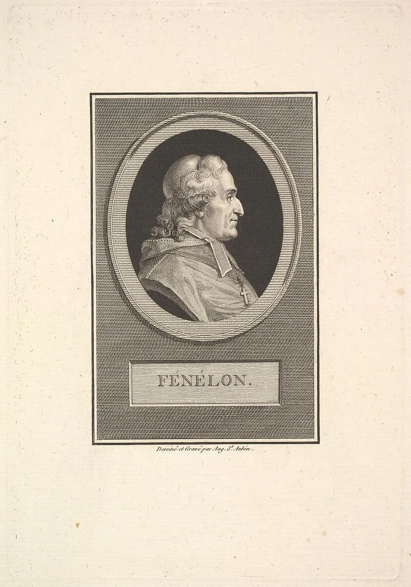 Portrait of Fénélon — Augustin de Saint-Aubin