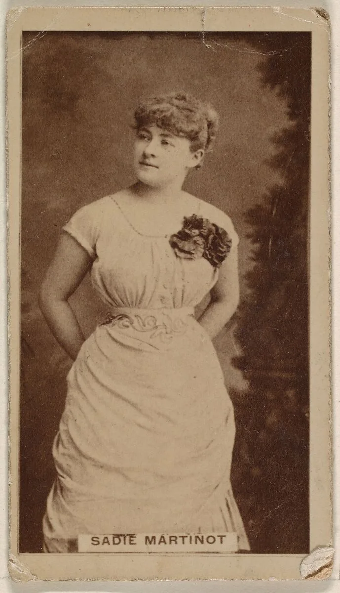 Sadie Martinot, from the Actresses series (N245) issued by Kinney Brothers to promote Sweet Caporal Cigarettes — Kinney Brothers Tobacco Company
