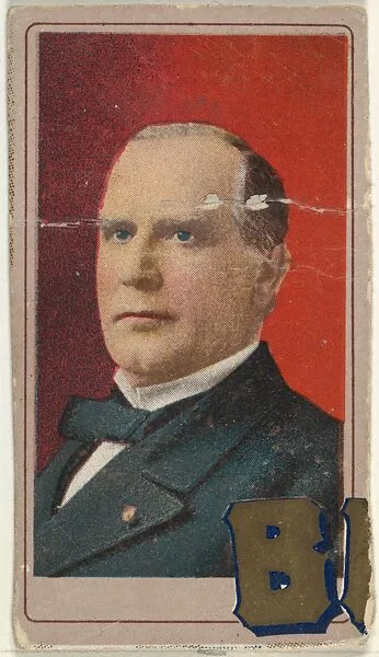 Display cutout, William McKinley, from the Heroes of the Spanish War series (T175) — Kinney Brothers Tobacco Company|American Tobacco Company