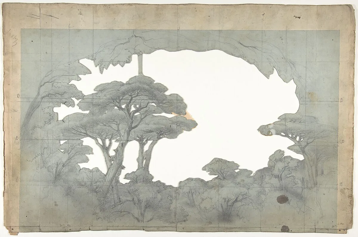 Design for a Stage Set at the Opéra, Paris — Eugène Cicéri