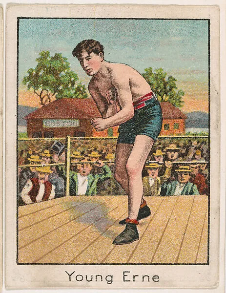 Young Erne, from the Champion Athlete and Prize Fighter series (T220), issued by Mecca and Tolstoi Cigarettes — Tolstoi Cigarettes|Mecca Cigarettes