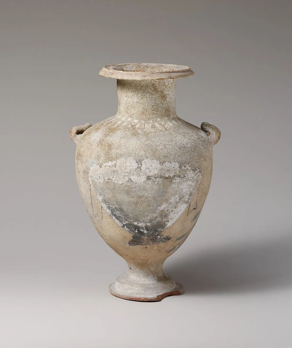 Terracotta Hadra hydria (water jar) — Unknown