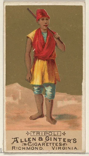 Tripoli, from the Natives in Costume series (N16) for Allen & Ginter Cigarettes Brands
