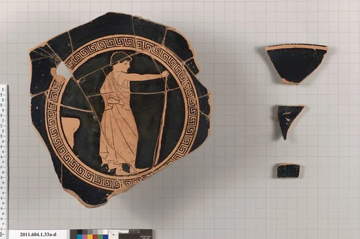 Terracotta fragments of a kylix (drinking cup)