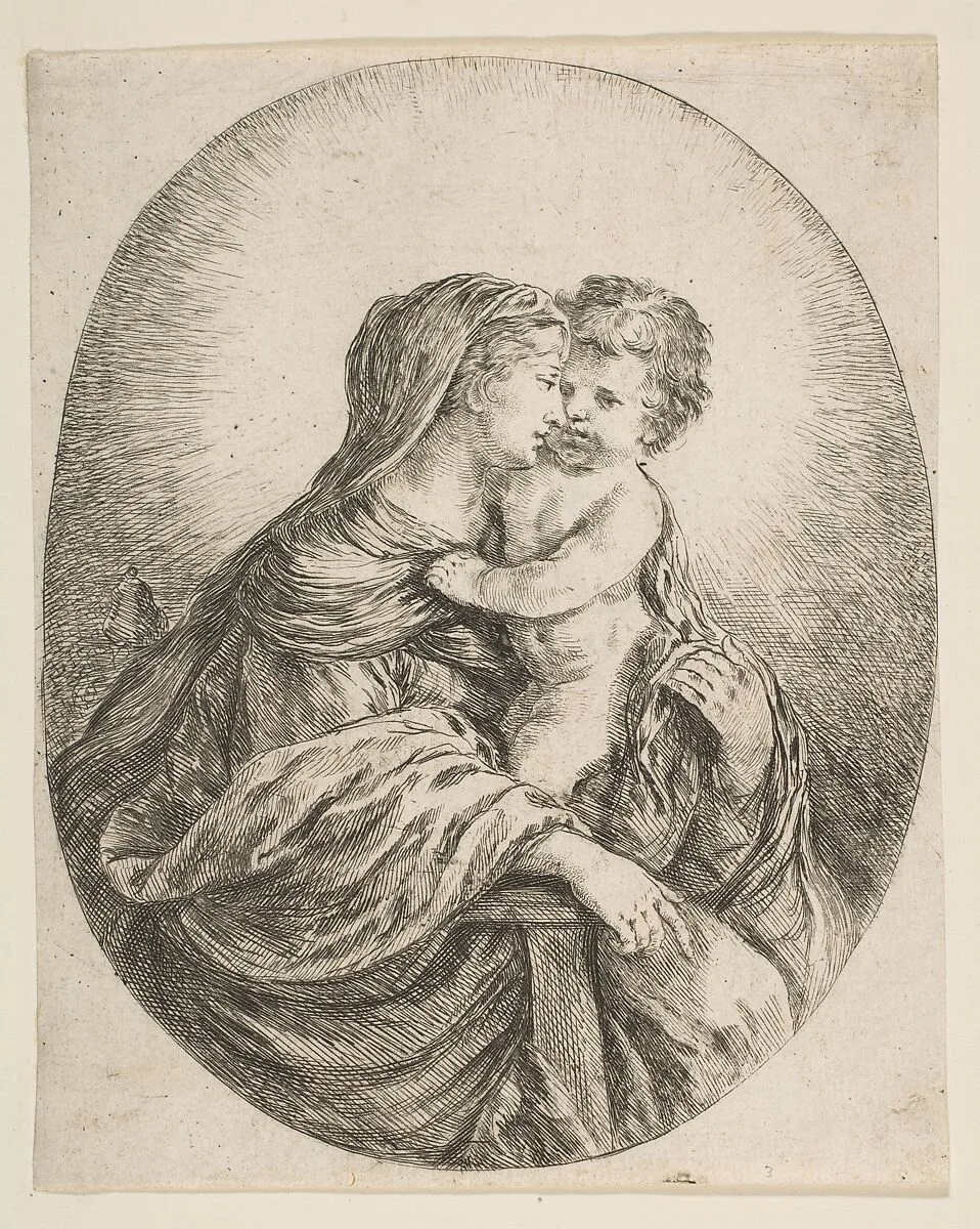 Virgin Embracing the Christ Child — Stefano della Bella|Pierre Mariette