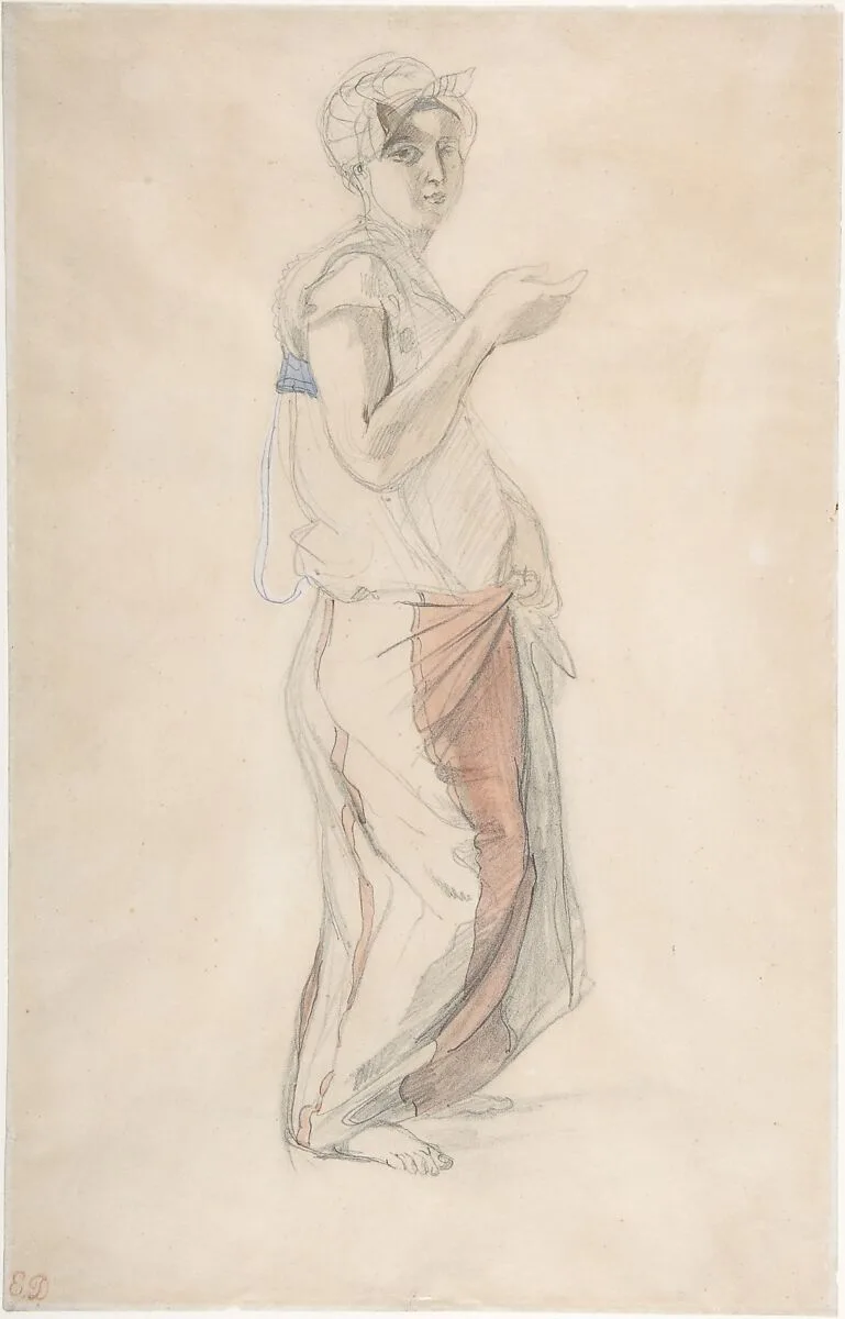 Standing Woman in Moroccan Costume — Eugène Delacroix