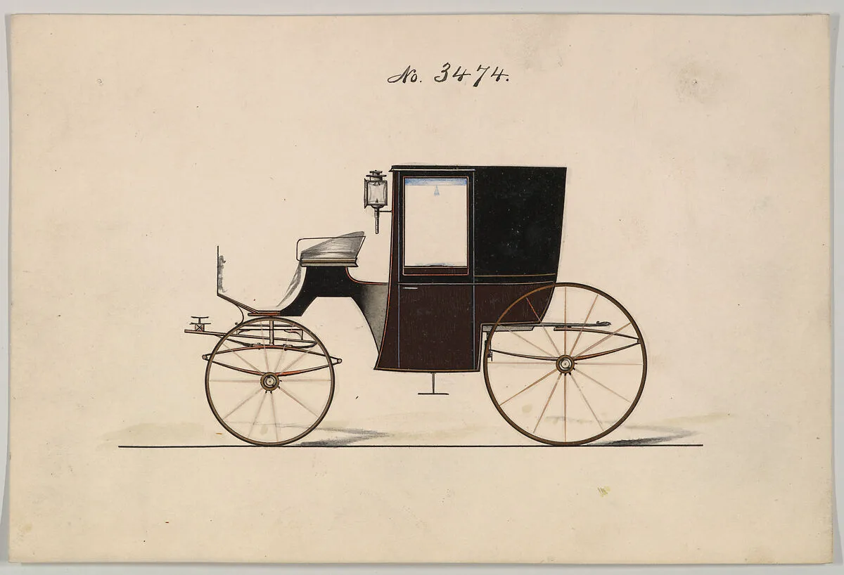 Design for Brougham, no. 3474 — Brewster & Co.