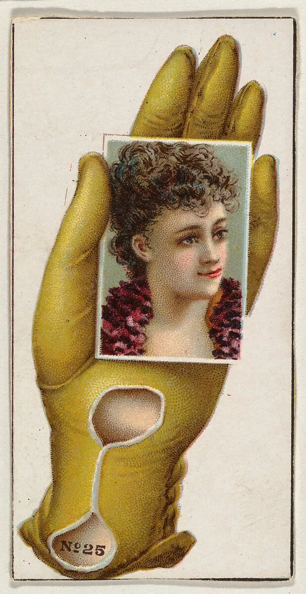 Card Number 25, cut-out from banner advertising the Opera Gloves series (G29) for Allen & Ginter Cigarettes — Allen & Ginter|American Tobacco Company