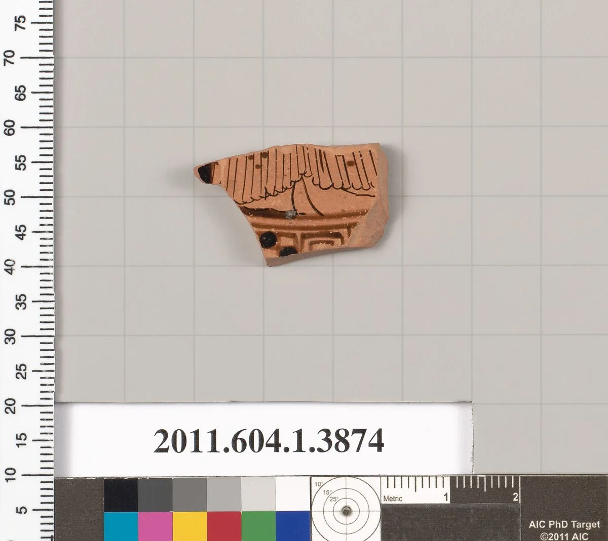 Terracotta fragment of a kylix (drinking cup) — Brygan