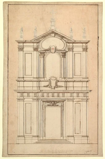 Design for the Façade of Santi Faustino e Giovita, Rome