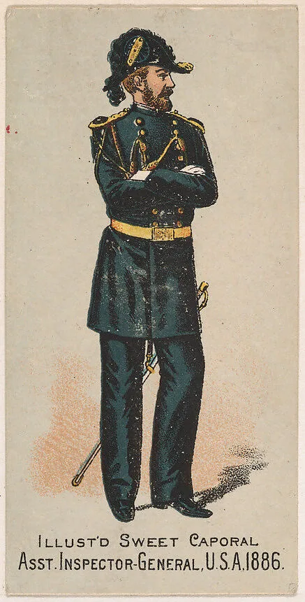 Assistant Inspector-General, United States Army, 1886, from the Military Series (N224) issued by Kinney Tobacco Company to promote Sweet Caporal Cigarettes — Kinney Brothers Tobacco Company