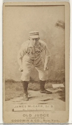 Chippy McGarr, 2nd Base, St. Louis Browns, from the Old Judge series (N172) for Old Judge Cigarettes