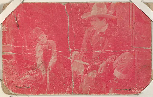 Tom Tyler in "The Wyoming Wildcat" from Western Stars or Scenes Exhibit Cards series (W412) — Unknown