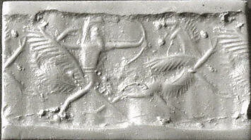 Cylinder seal with monster contest scene