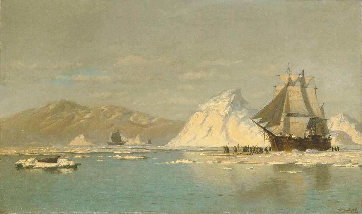 Off Greenland—Whaler Seeking Open Water — William Bradford