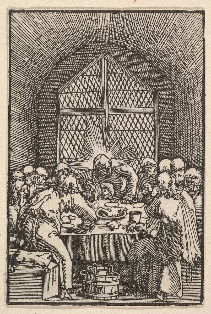 The Last Supper, from The Fall and Salvation of Mankind Through the Life and Passion of Christ — Albrecht Altdorfer