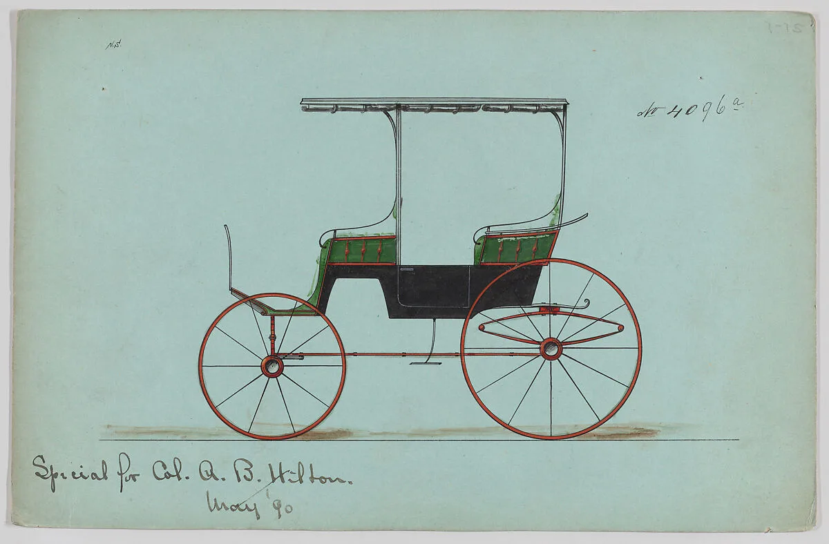 Design for 2 seat Phaeton, no. 4096a — Brewster & Co.|Herman Stahmer