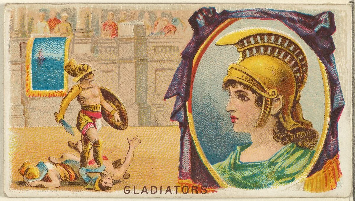 Gladiators, from the Games and Sports series (N165) for Old Judge Cigarettes — Goodwin & Company