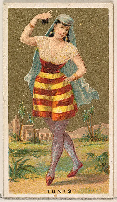 Tunis, from the Dancing Girls of the World series (N185) issued by Wm. S. Kimball & Co. — William S. Kimball & Company