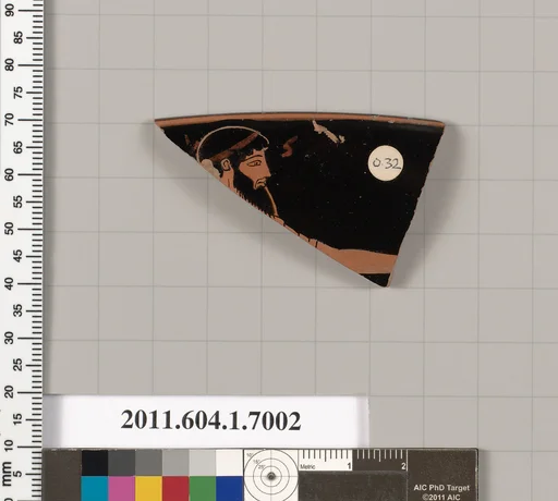 Terracotta rim fragment of a kylix (drinking cup)