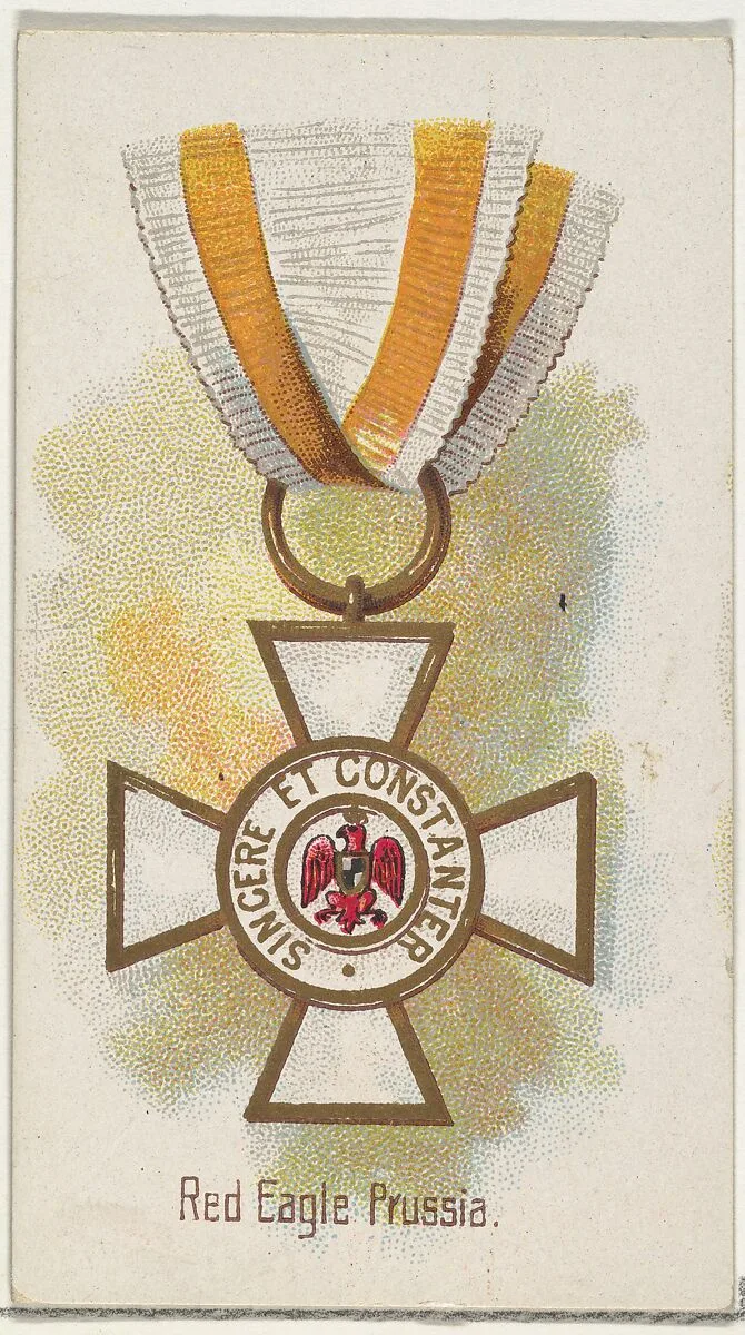 Red Eagle, Prussia, from the World's Decorations series (N30) for Allen & Ginter Cigarettes — Lindner, Eddy & Claus|Allen & Ginter