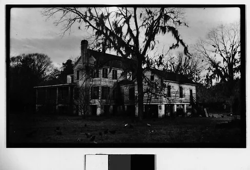 [Wooden House in Field on Raised Foundation, Southeastern U.S.]