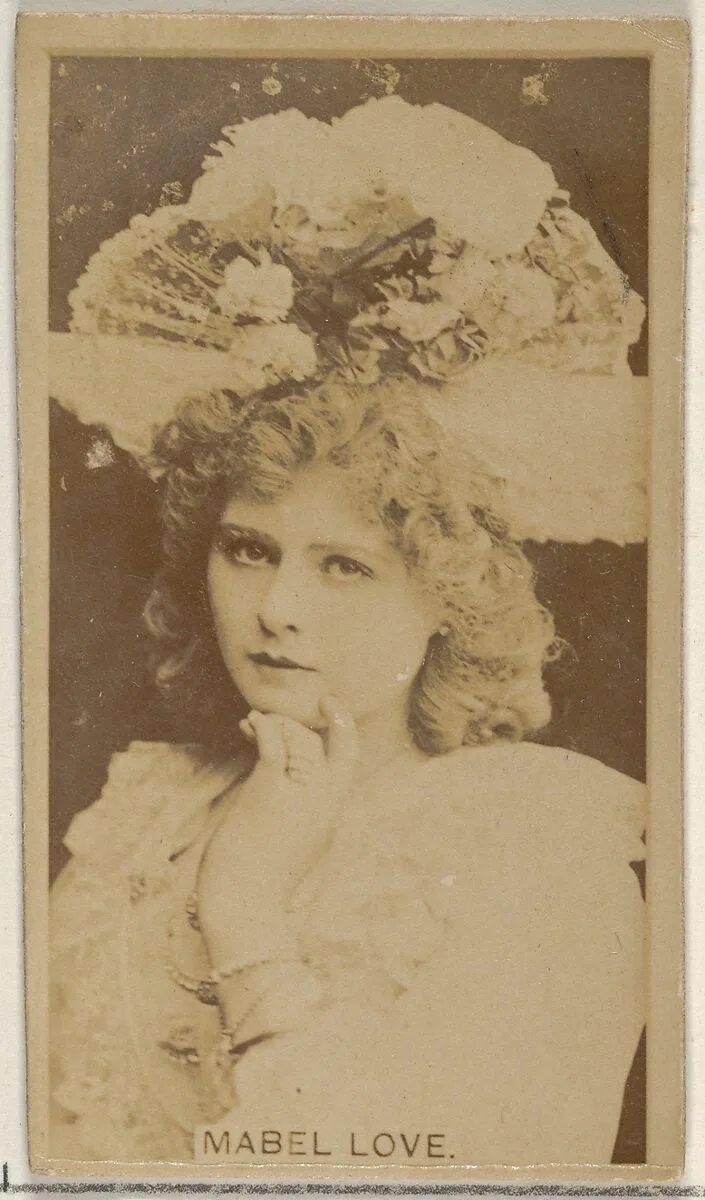 Mabel Love, from the Actors and Actresses series (N45, Type 8) for Virginia Brights Cigarettes — Allen & Ginter