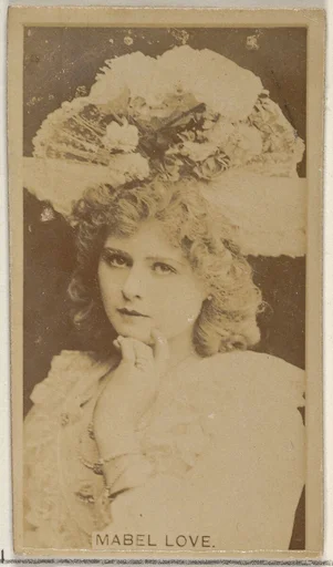 Mabel Love, from the Actors and Actresses series (N45, Type 8) for Virginia Brights Cigarettes