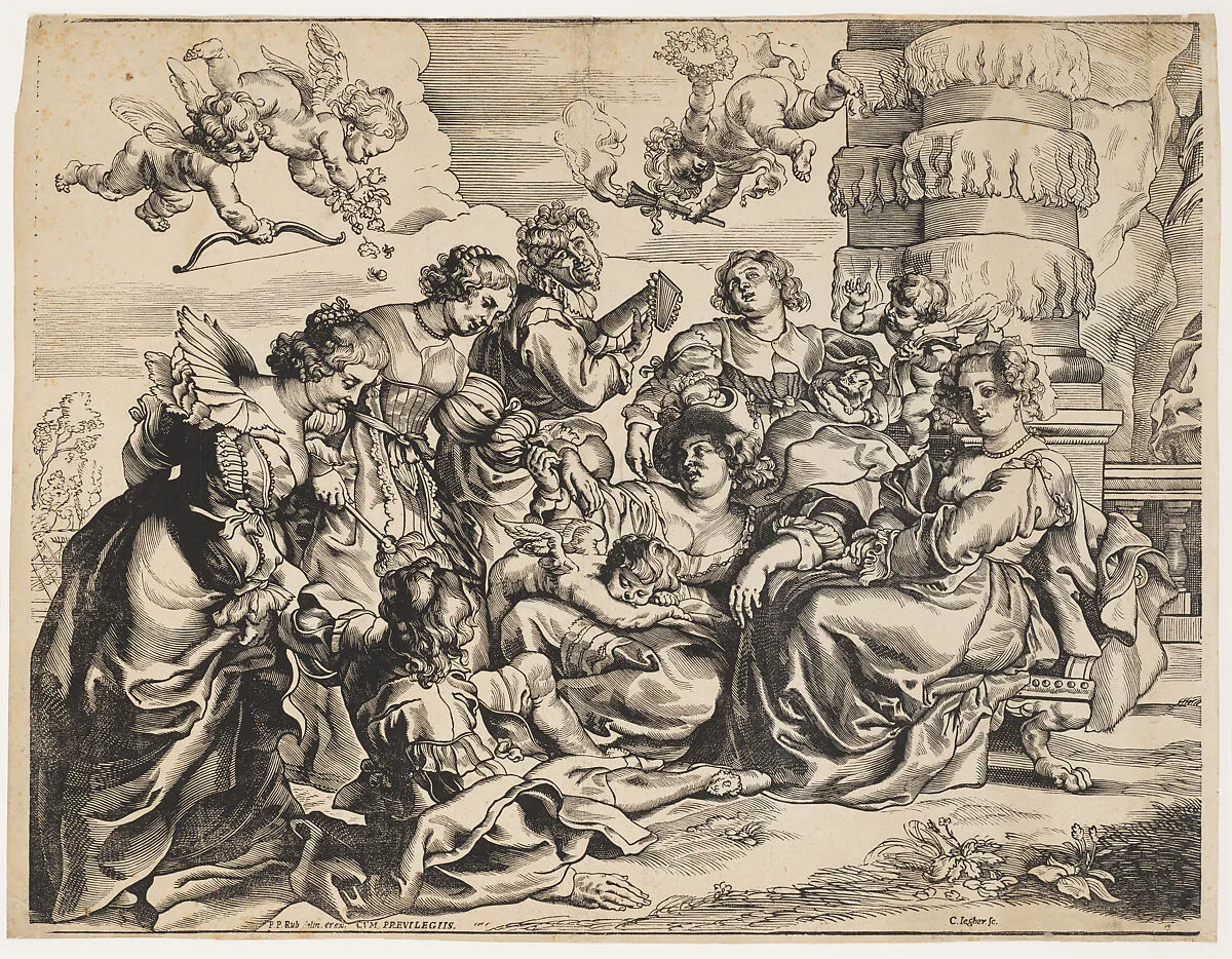 The Garden of Love (left block) — Christoffel Jegher|Peter Paul Rubens