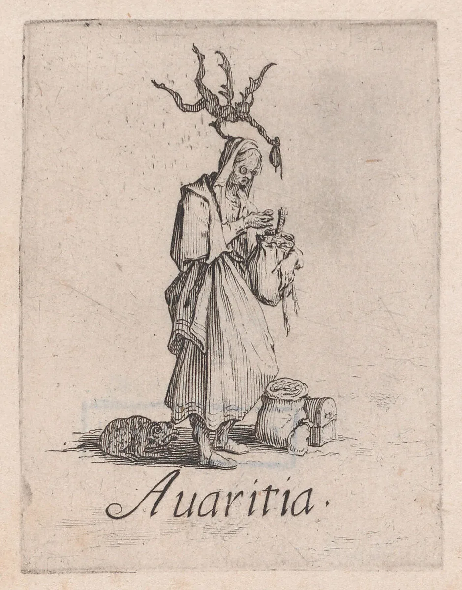 L'Avarice (Greed), From Les Péchées Capitaux (The Deadly Sins) — Jacques Callot