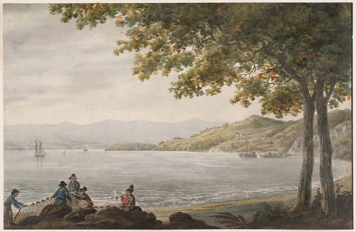 Shad Fishermen on the Shore of the Hudson River — Pavel Petrovich Svinin