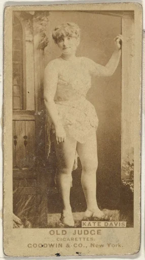Kate Davis, from the Actors and Actresses series (N171) for Old Judge Cigarettes